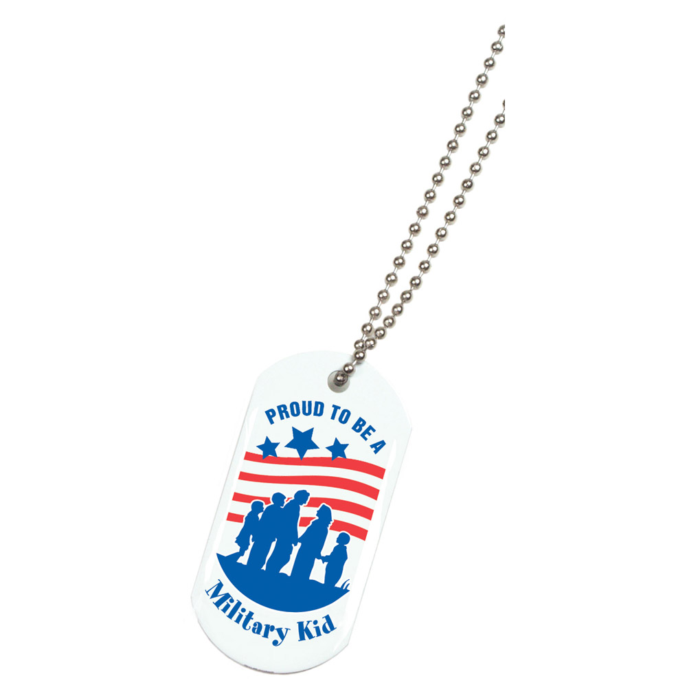 Dog Tag: Proud to be a Military Kid 10 Pack