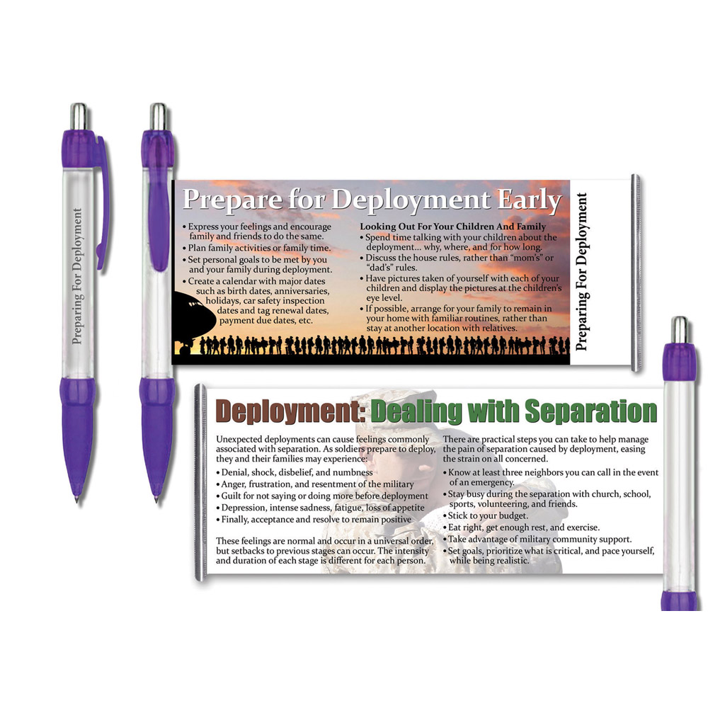Preparing For Deployment   Military Instant Facts Banner Pen