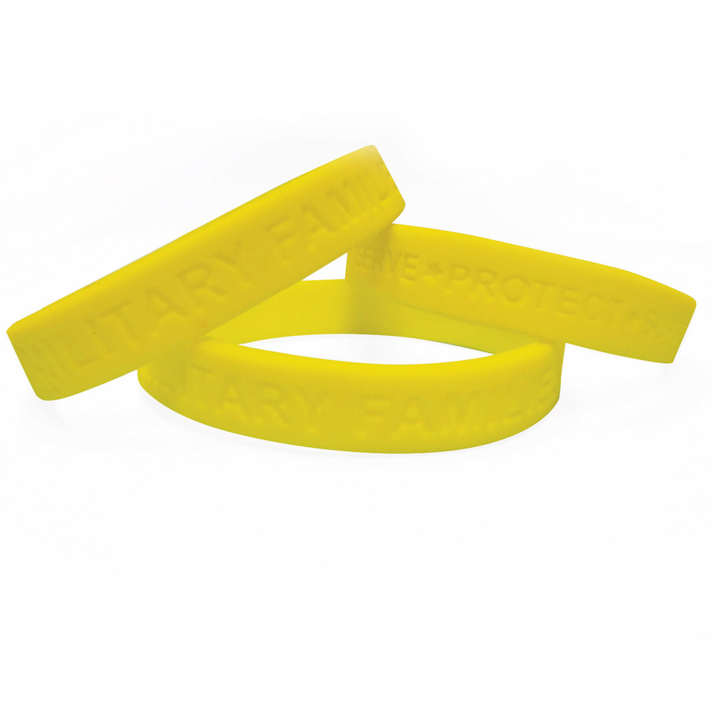 Yellow Ribbon Silicone Bracelets (10 pack)