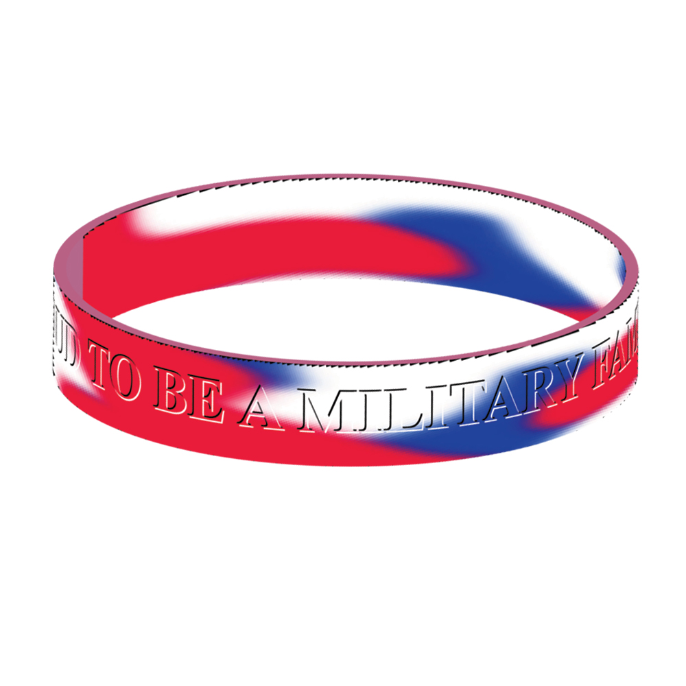 Proud to be a Military Family (10 Pack) Silicone Bracelet