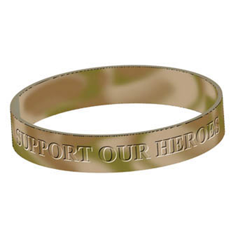 Support Our Heroes (10 Pack) Silicone Bracelet