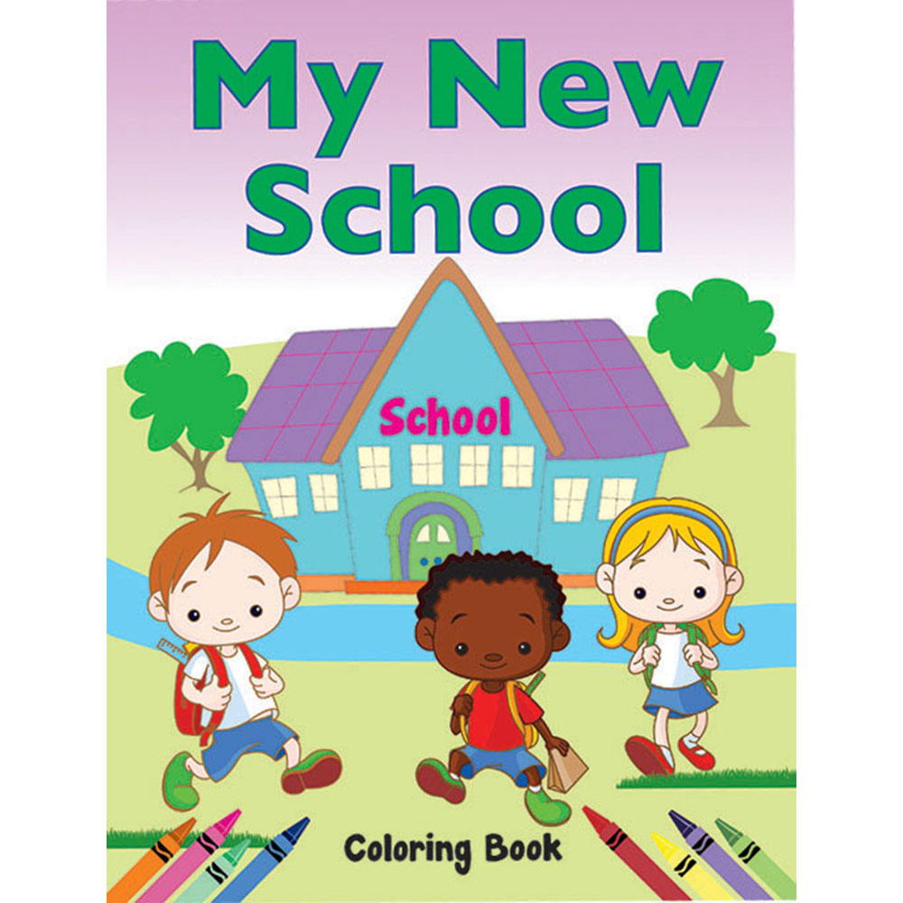 Color Me Coloring Book: (50 Pack) My New School