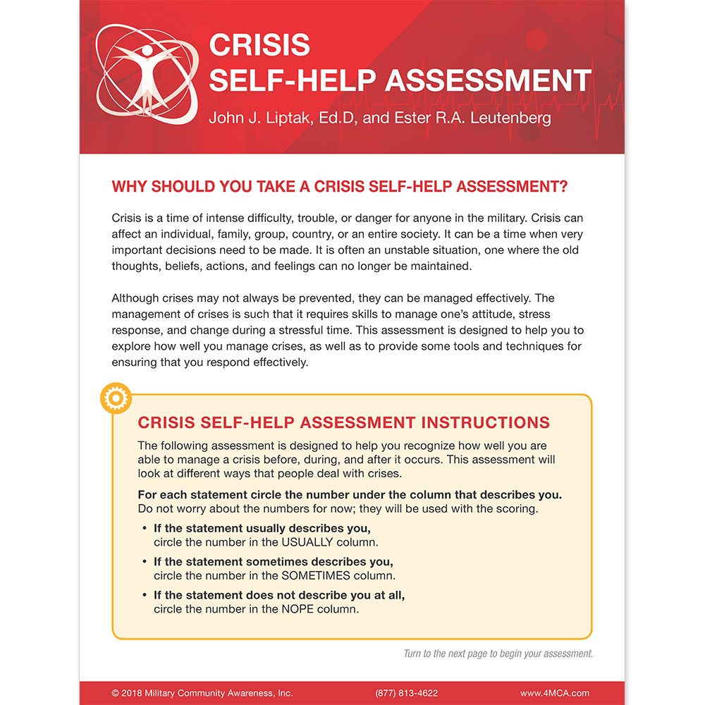 Crisis Self&#8209;Help  Assessment
