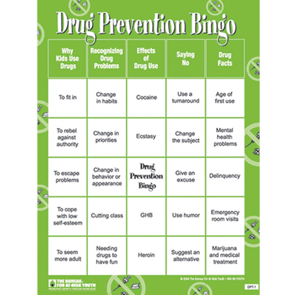 Drug Prevention Bingo Game