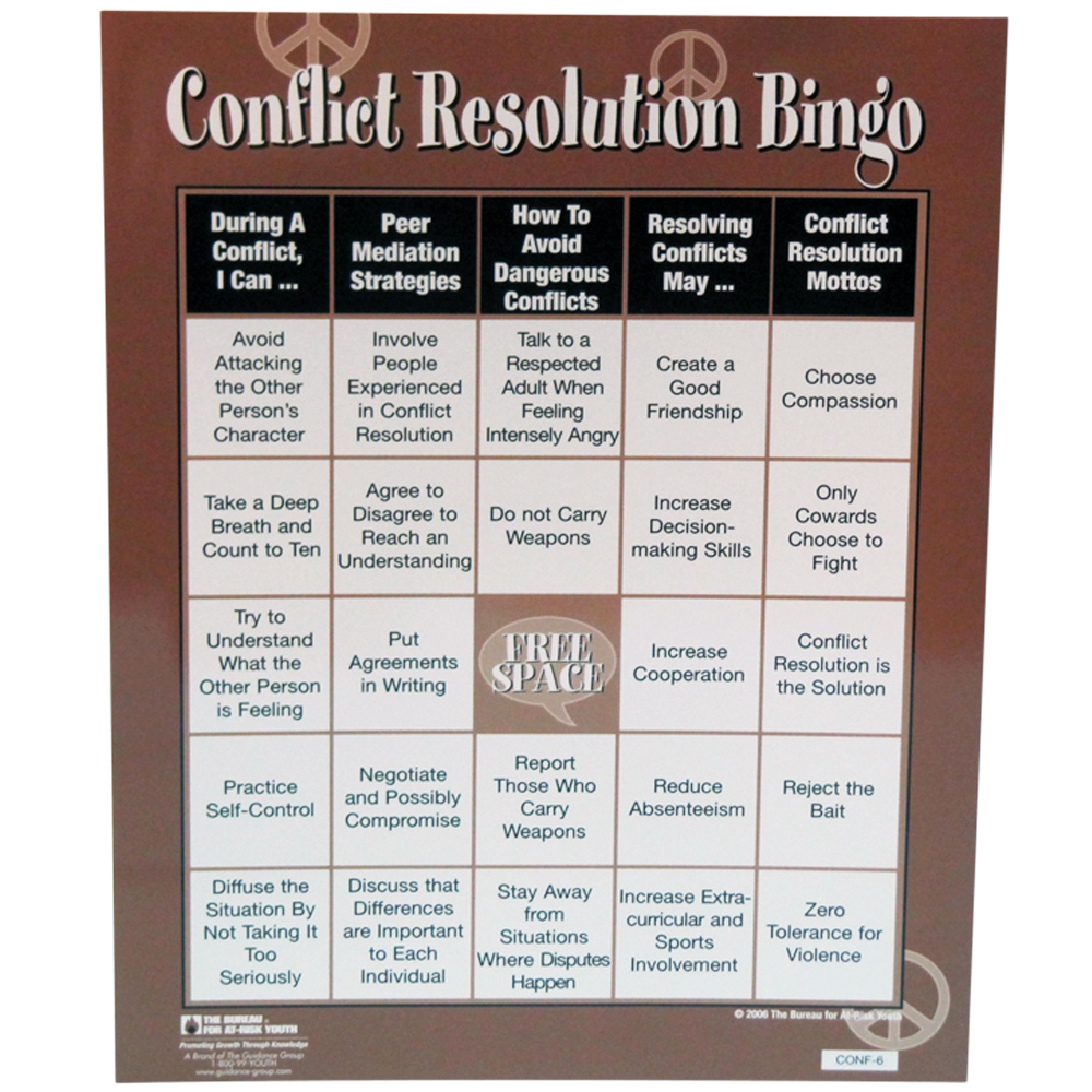Conflict Resolution Bingo Game