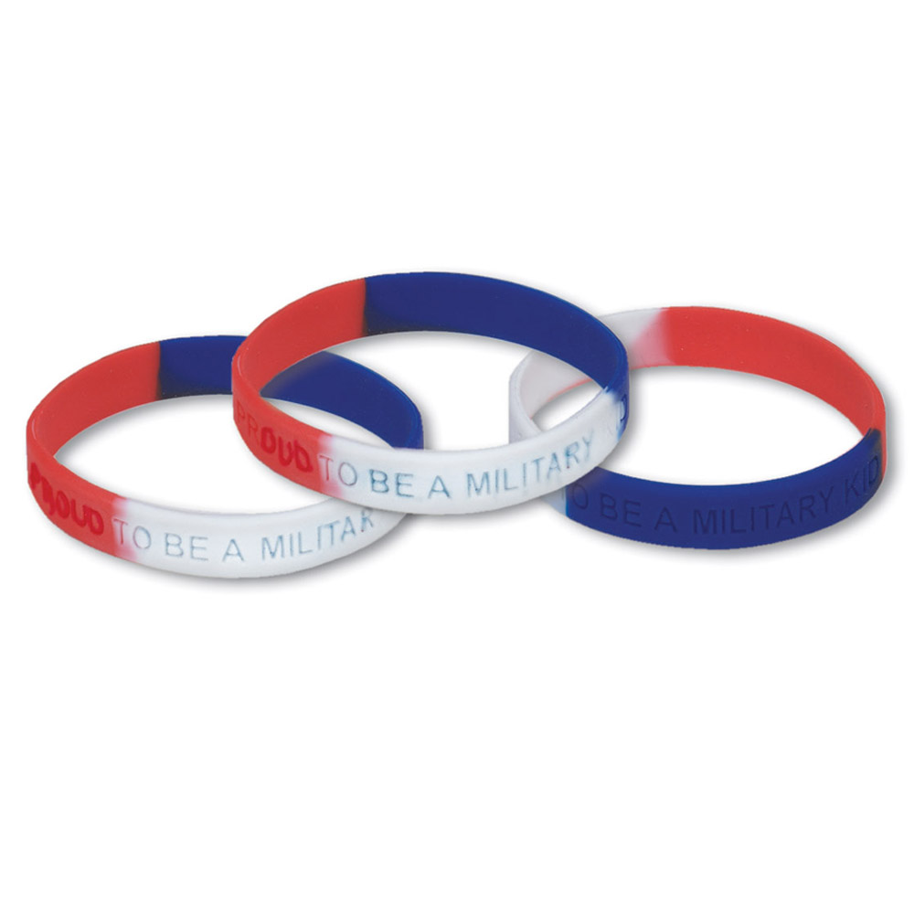 "Proud to be a Military Kid" (10 Pack) Silicone Bracelet