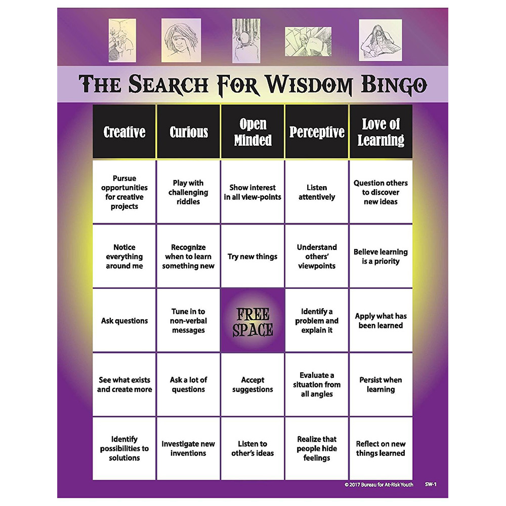 The Search for Wisdom   Teen Bingo Game