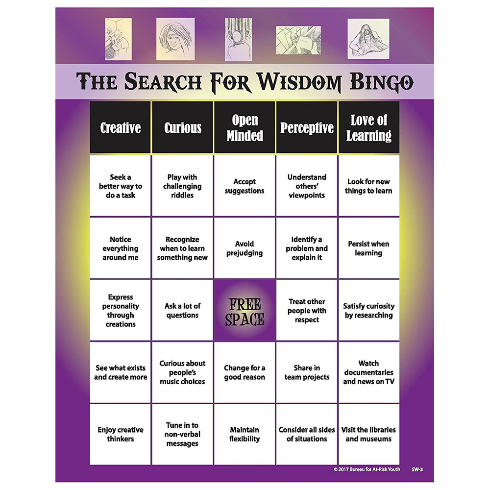 The Search for Wisdom   Teen Bingo Game