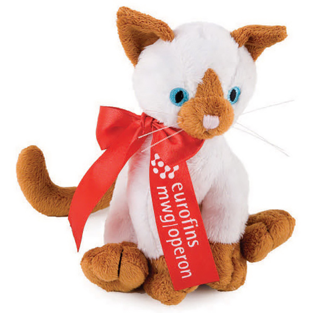 7" Extra Soft Siamese Cat  With Ribbon or Bandana