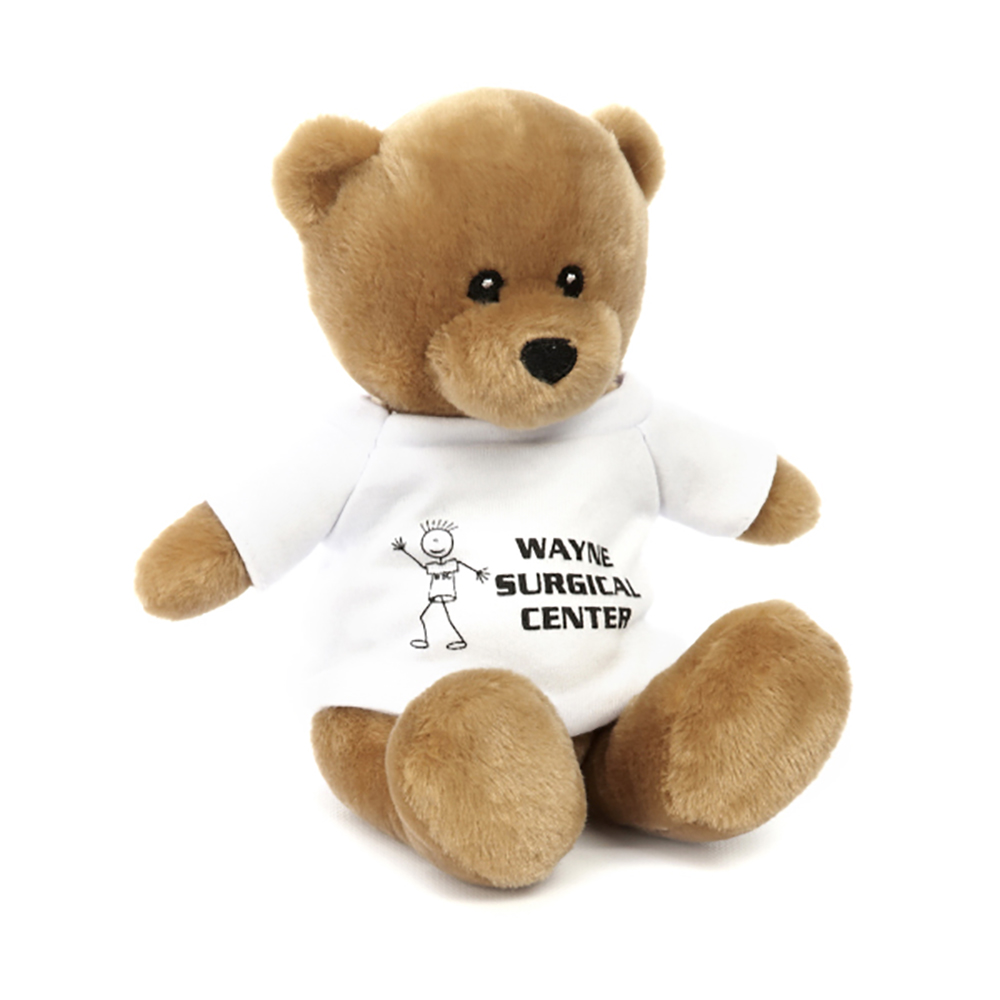 8" Santino Bear With T Shirt, Ribbon, or Bandana