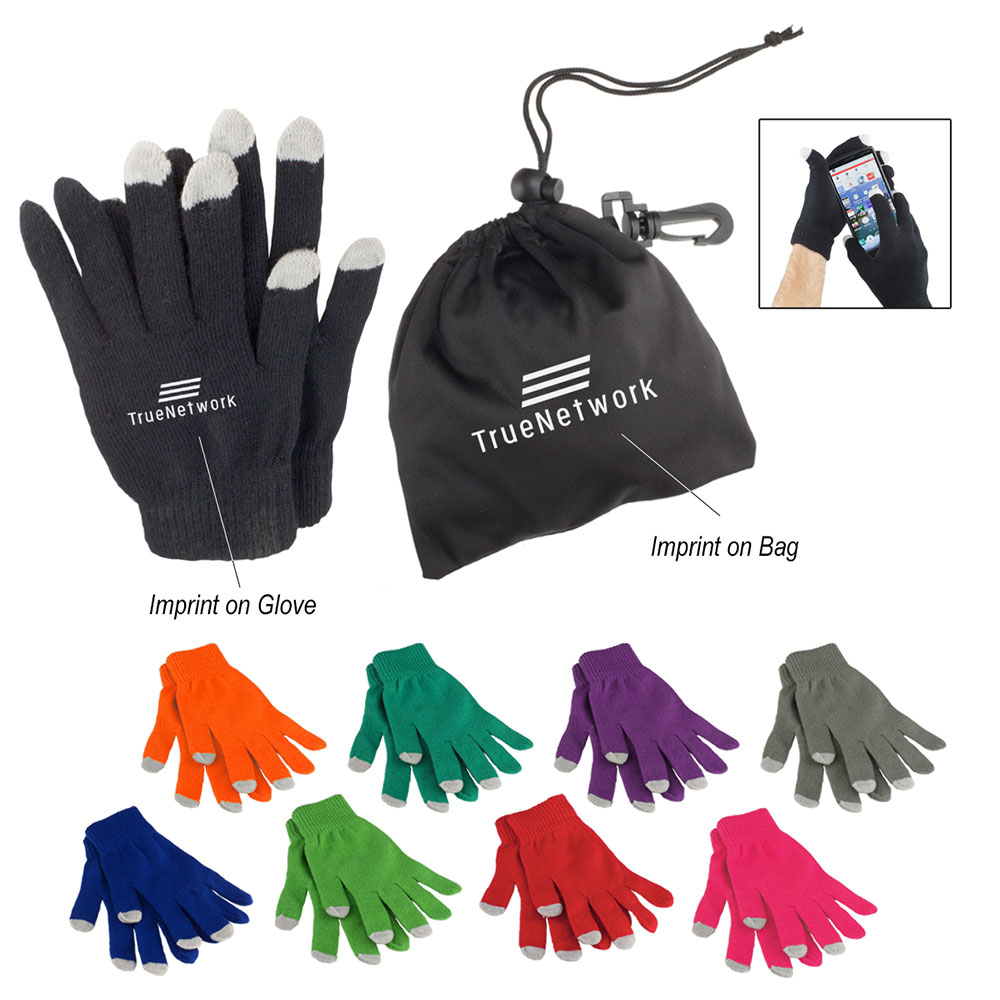 Touch Screen Gloves with Black Pouch