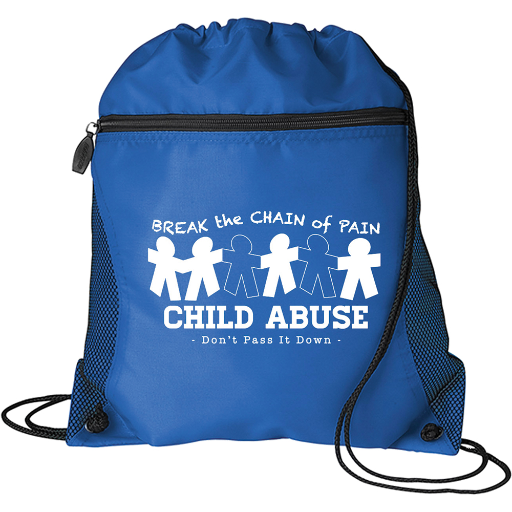 Child Abuse Mesh Pocket Drawcord Bag
