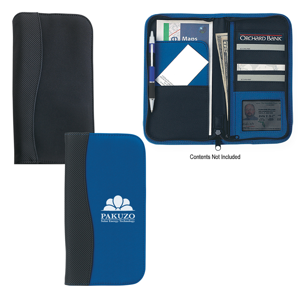 Microfiber Travel Wallet with Embossed PVC Trim