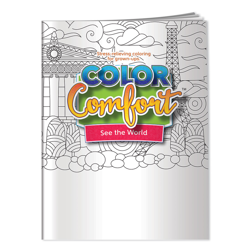 See The World Interational Landmarks Color Comfort Adult Coloring Book