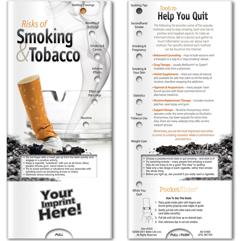 Risks of Smoking & Tobacco Pocket Slider