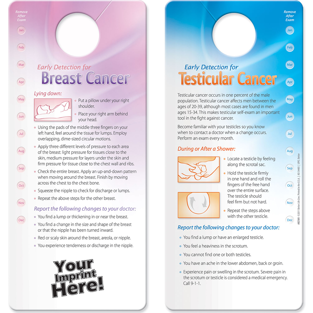 Early Protection For Breast and Testicular Cancer Shower Card