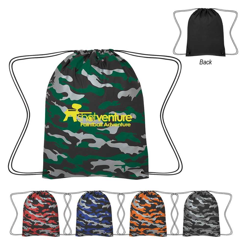 Reflective Camo Drawstring Sport Pack