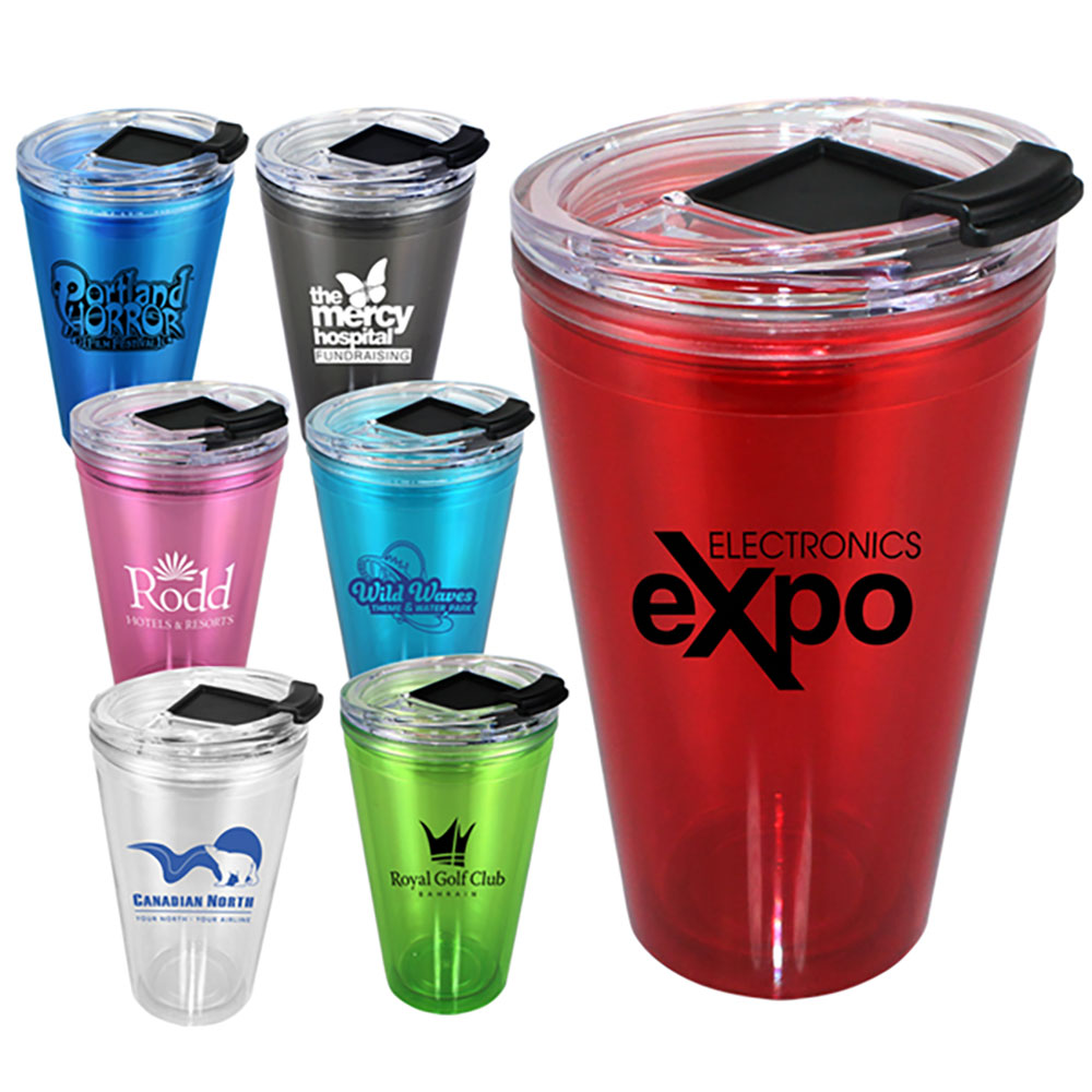 16 oz. Victory Acrylic Tumbler with Flip Top Lid