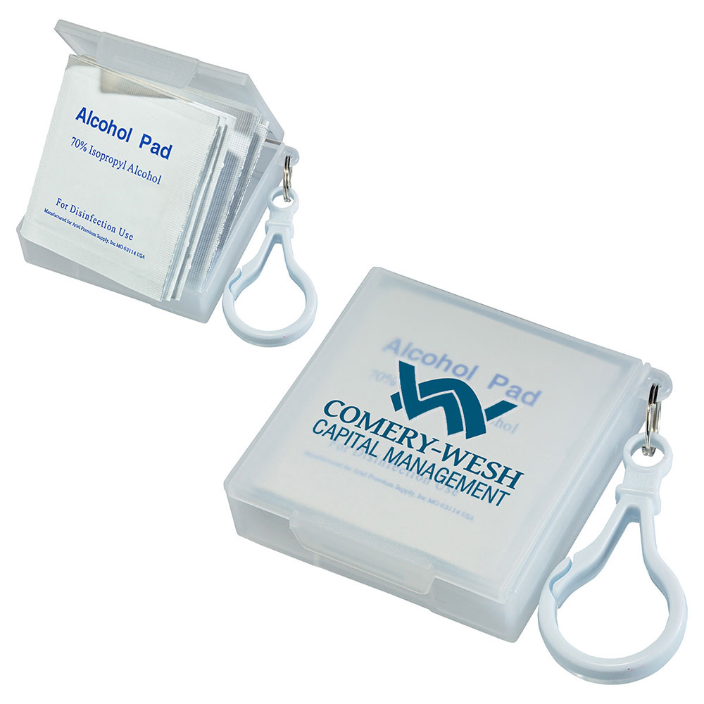 Handy Pack Sanitizing Wipes with Carabiner