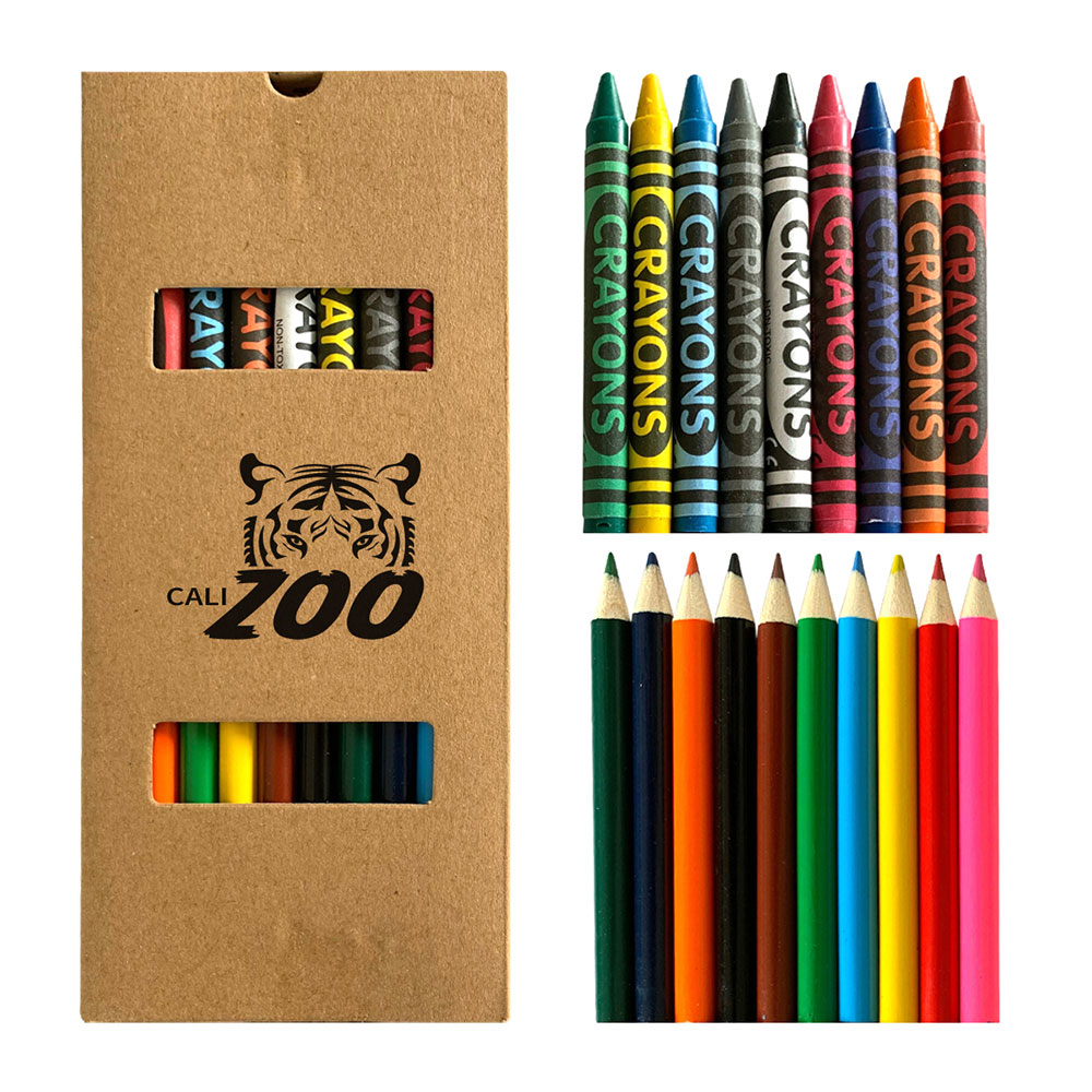 19 Piece Crayon and Pencil Set