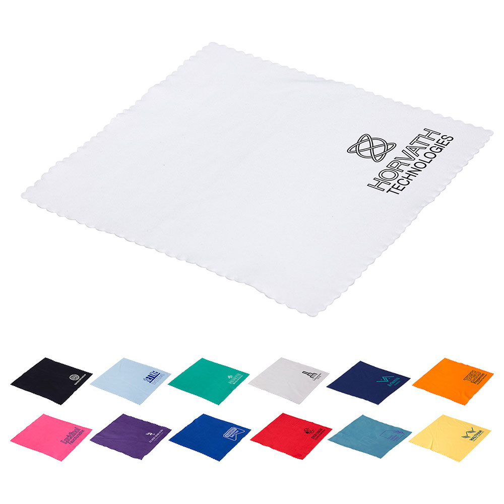Premium 1 Color 6" X 6" Microfiber Cloth