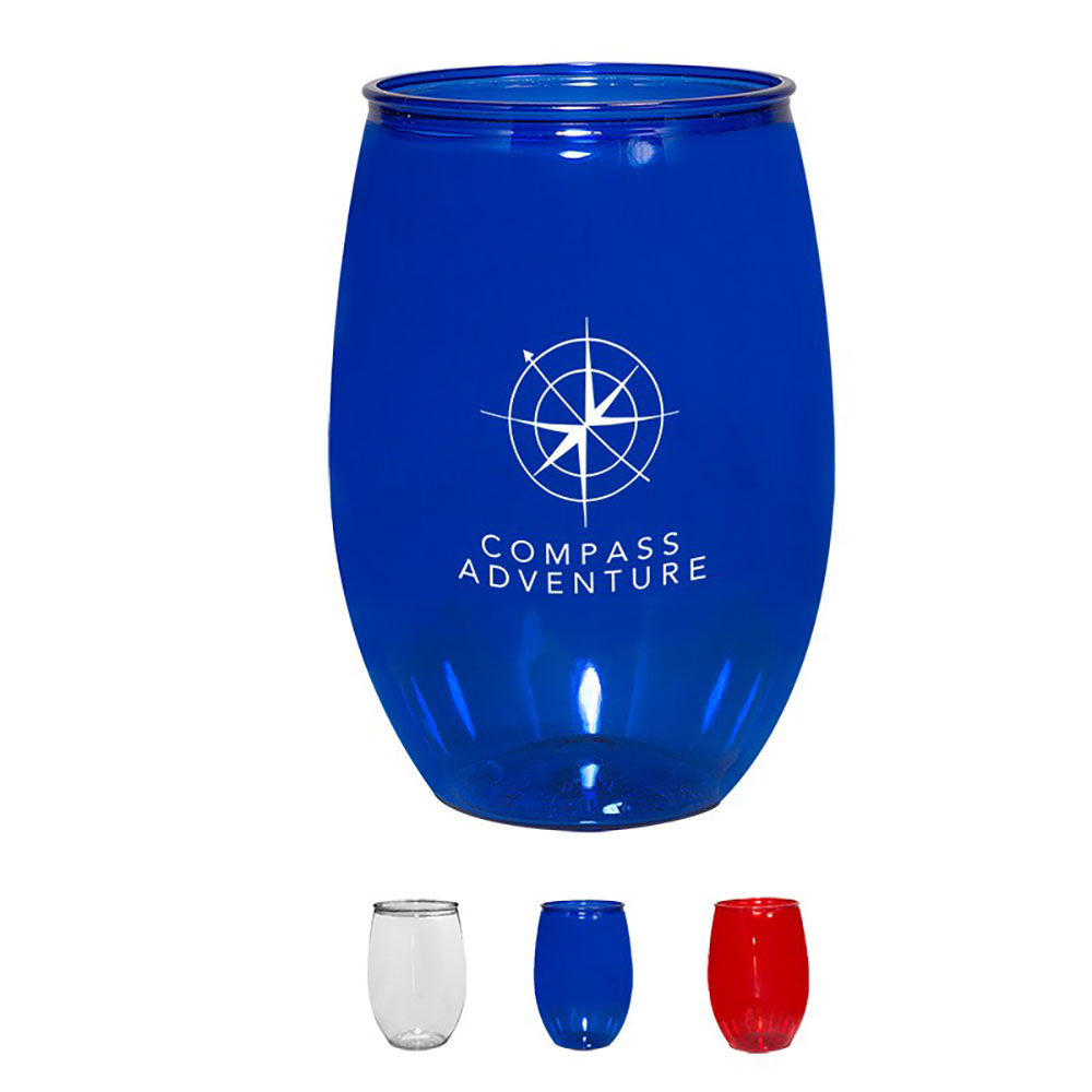 16 oz PET Stemless Wine Glass