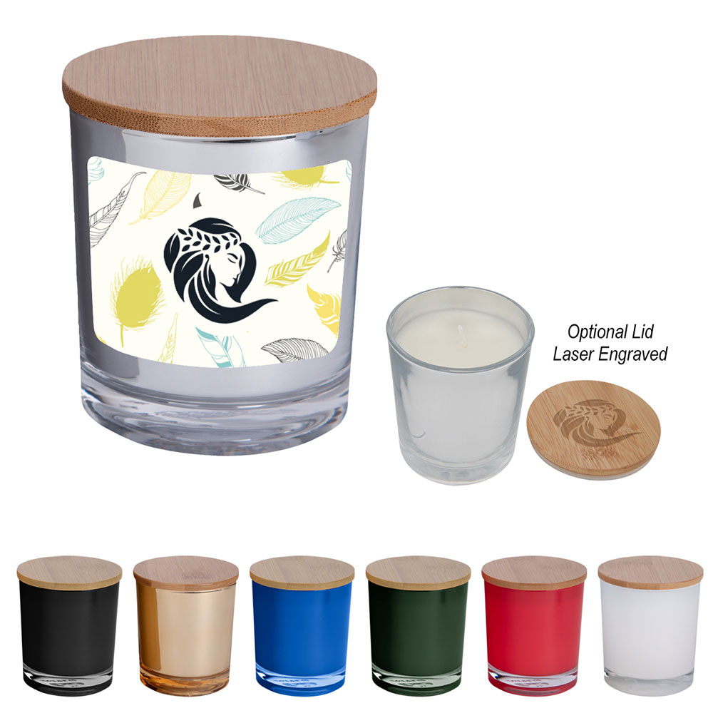 Bamboo Soy Candle With Full Color Label 