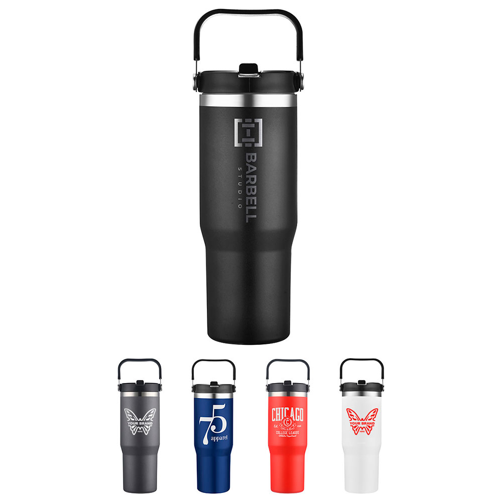 Tollara 30 oz Vacuum Insulated Tumbler with Flip Top Spout 