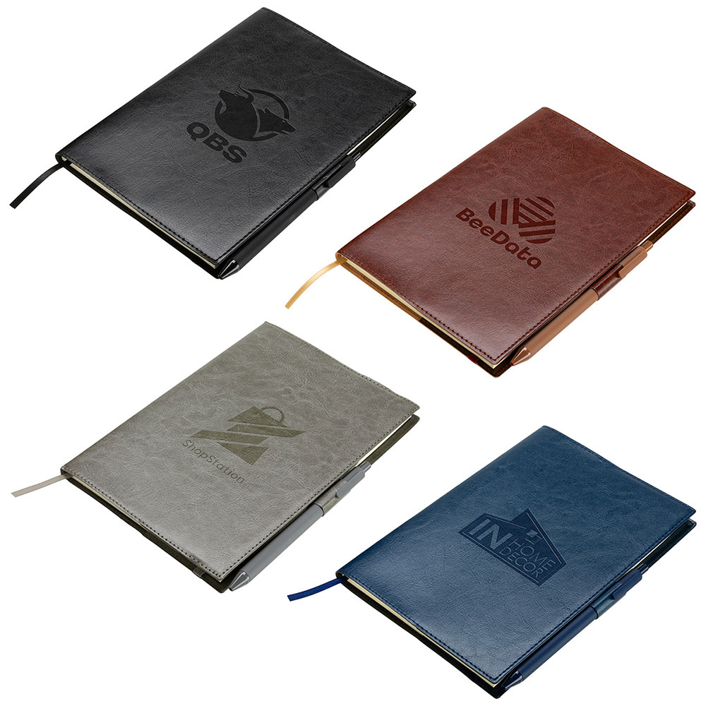 Conclave Refillable Leatherette Journal with Pen 