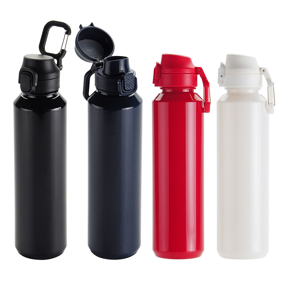 27 oz Switchback RPET Bottle with Snap-Top Lid & Carabiner