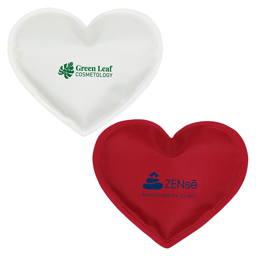 Aqua Pearls Heart Nylon-Covered Hot/Cold Pack
