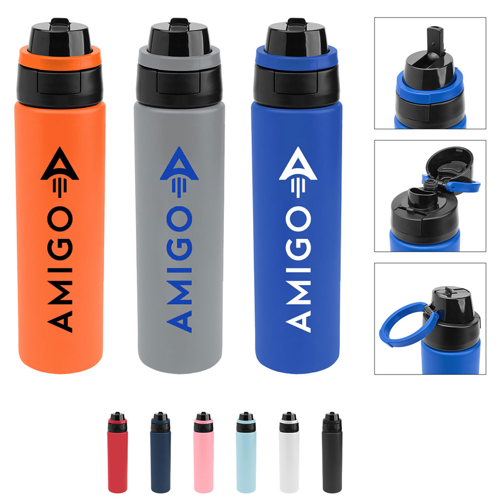 24 Oz. Pop Sip & Chug Recycled Stainless Steel Bottle