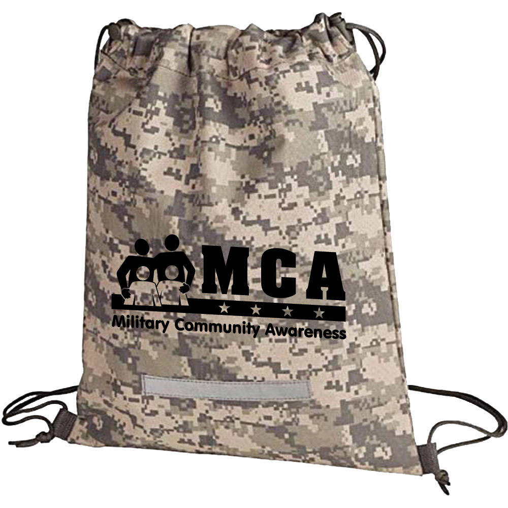 Camo Drawstring Tote