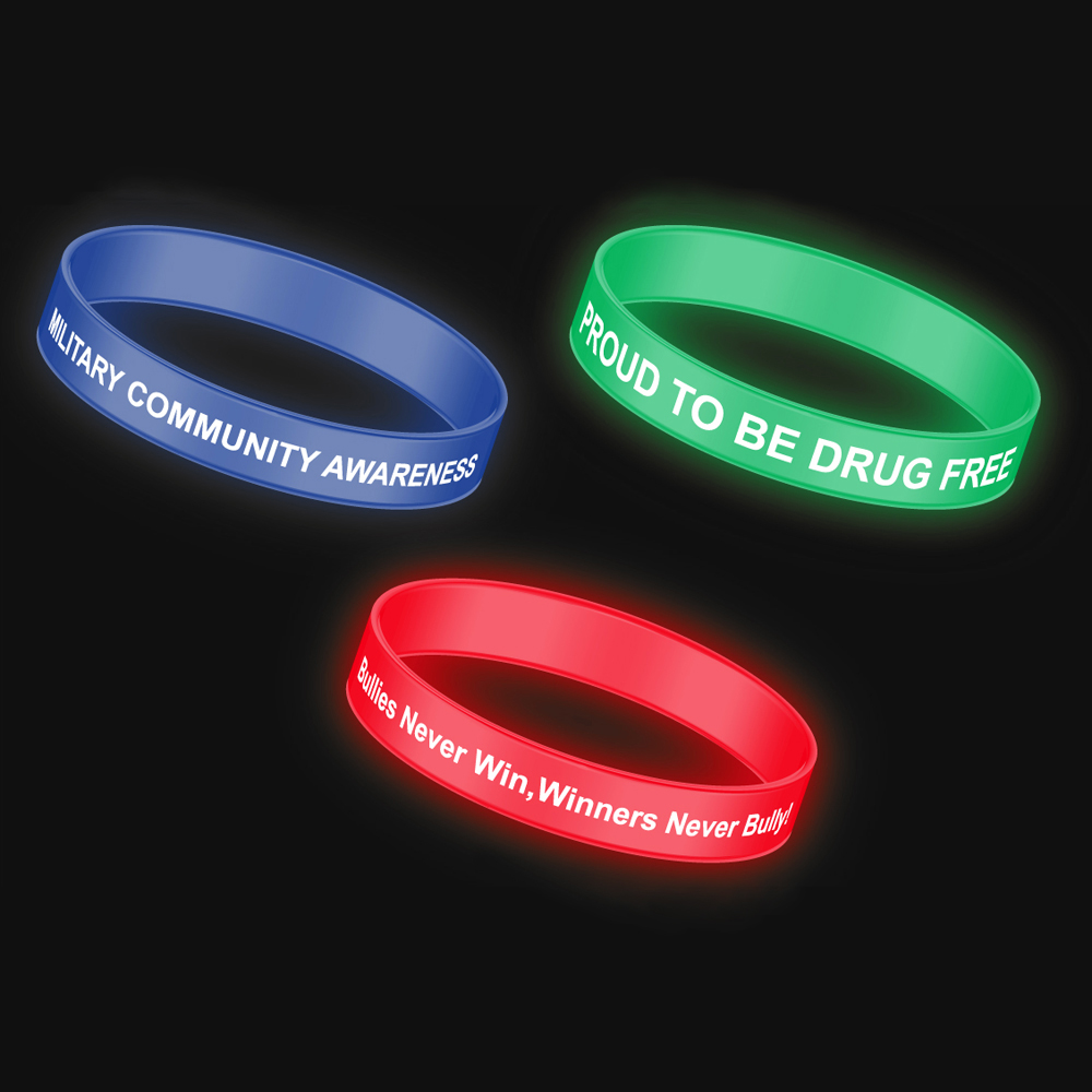 Glow In The Dark Silicone Bracelets