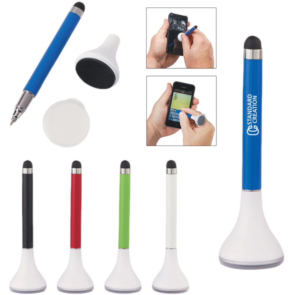 Stylus Pen Stand With Screen Cleaner