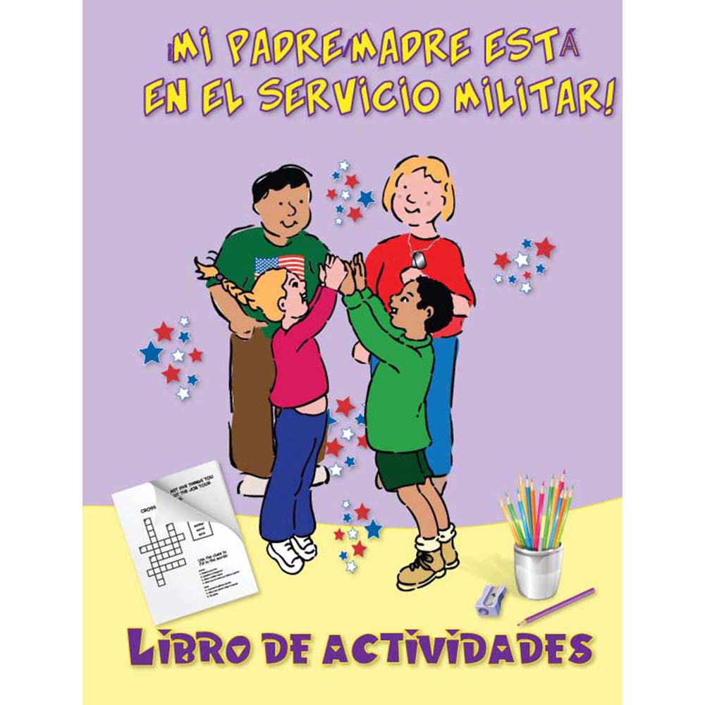 Yellow Ribbon Activity Book: (50 Pack) My Parent is in the Military!   Spanish