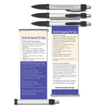 Suicide: Recognizing the Signs   Military Instant Facts Banner Pen