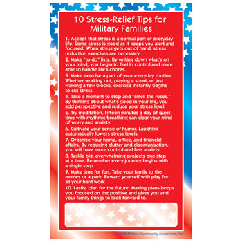 Positive Message Magnet: (25 Pack) 10 Stress Relief Tips