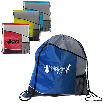 Slant Pocket Drawstring Backpack