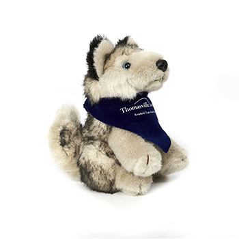 6" Husky with Ribbon or Bandana