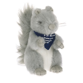 8" Gray Squirrel With Ribbon or Bandana