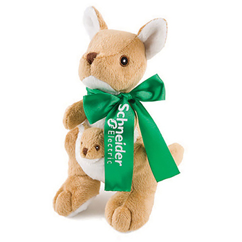 8" Wild Outdoor Kangaroo With Baby With Ribbon or Bandana