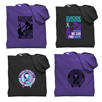 Suicide Prevention Color Gusseted Economy Tote