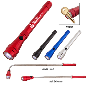 Telescopic Aluminum Flashlight with Magnet