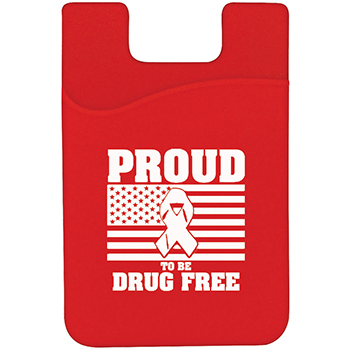 Proud To Be Drug Free Silicone Mobile Pocket