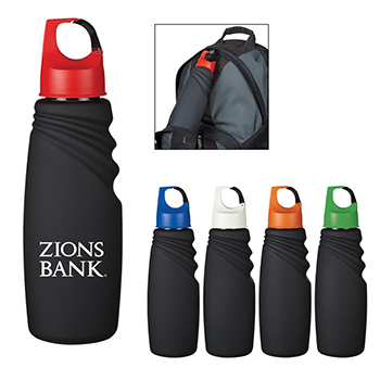 24 oz. Matte Finish Crest Carabiner Sports Bottle