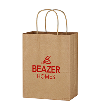 8" x 10 1/4" Kraft Paper Brown Shopping Bag