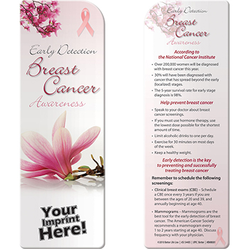 Breast Cancer Awareness Early Prevention Bookmark