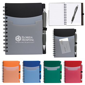 Tri Pocket Notebook & Satin Pen