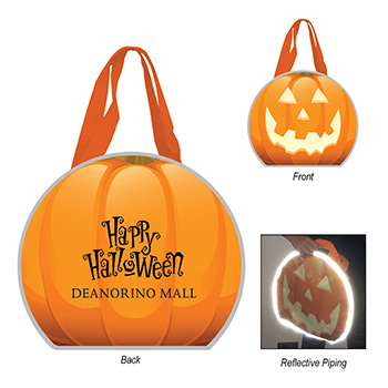 Reflective Halloween Pumpkin Non Woven Tote Bag